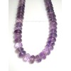 Amethyst Roundel Faceted beads 17"