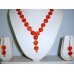 Designer Carnelian Heart Necklace with Earrings