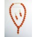 Designer Carnelian Heart Necklace with Earrings