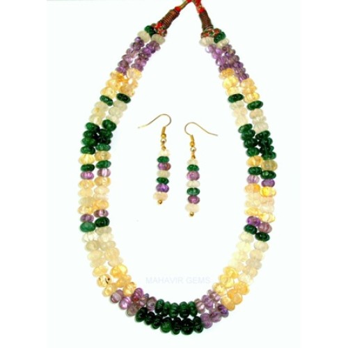 Multi-Gem Drop Necklace featuring Sky Blue Topaz - Gemstone Necklaces -  Gemstones