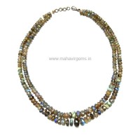 Labradorite Roundel Faceted beads 17"