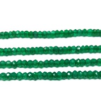Onyx Green Faceted Beads of 14" Inch