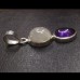 Natural Rainbow Moonstone Amethyst Pendant