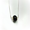 Black Onyx Donut Pendant