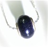 Blue Goldstone Donut Pendant