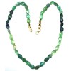 Fluorite multi shaded faceted beads necklace 16 Inch