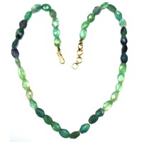 Fluorite multi shaded faceted beads necklace 16 Inch