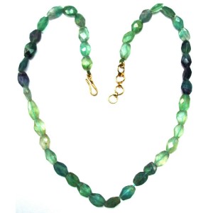 Fluorite multi shaded faceted beads necklace 16 Inch