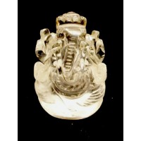 Elephant Head God (Ganesha) in Natural Rock Crystal