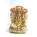 Elephant Head God ( Triple Head Ganesha) in Natural Serpantine Gemstone