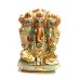 Elephant Head God ( Triple Head Ganesha) in Natural Serpantine Gemstone