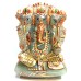 Elephant Head God ( Triple Head Ganesha) in Natural Serpantine Gemstone