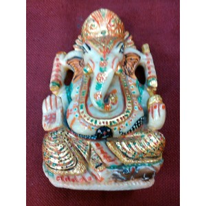 Elephant Head God (Ganesha) in Natural Serpantine.