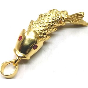 Fish Pendant in Silver Gold Plated
