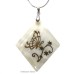 Mother of Pearl Pendant with Golden Art