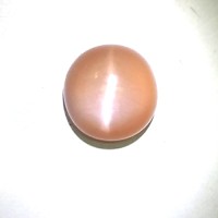 Natural Peach Pink Moonstone Cat's Eye Gemstone 3.76Carat