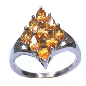 Natural Citrine Ring in Sterling Silver