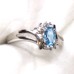 Natural Blue Topaz Ring in Sterling Silver