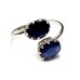 Natural Blue Sapphire Ring in Sterling Silver