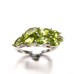 Natural Peridot Ring in Sterling Silver