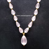 Rose Quartz Necklace,Graduated Pink drop shape faceted beads necklace Rose Quartz Necklace,Graduated Pink drop shape faceted beads necklace