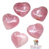 Natural Rose Quartz Heart shaped 50mm Cabochon