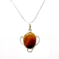 Sard Onyx Pendant handcrafted in Oval Shape