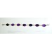 Silver Bracelet with Natural Amethyst Cabachone