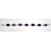 Silver Bracelet with Natural Amethyst Cabachone