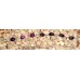 Silver Bracelet with Natural Amethyst Cabachone
