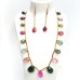 Tourmaline Pear Briolet Necklace with earrings