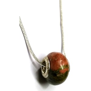 Magnesite Howlite Donut Pendant – 40mm With Cotton Ribbon – Gemstone Jewellery