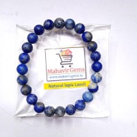 Lapis Lazully Natural Bracelet Certified – Genuine Blue Lapis Lazuli Beads Bracelet