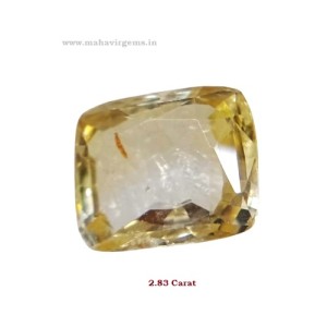 Natural Yellow Sapphire (Pukhraj) Cushion 02.83 Carat / 3.10 Ratti (4.72 Chotti Ratti) – Ceylon Sri Lanka Origin | Unheated & Untreated Certified Gemstone Natural Yellow Sapphire (Pukhraj) Cushion 02.83 Carat / 3.10 Ratti (4.72 Chotti Ratti) – Ceylon Sri Lanka Origin | Unheated & Untreated Certified Gemstone