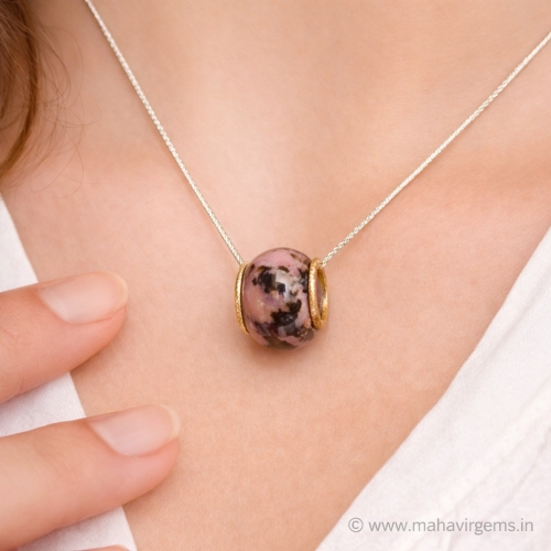 Certified gemstone donut pendant necklace